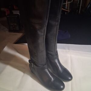 Nine West Charcoal Over the Knee Boots